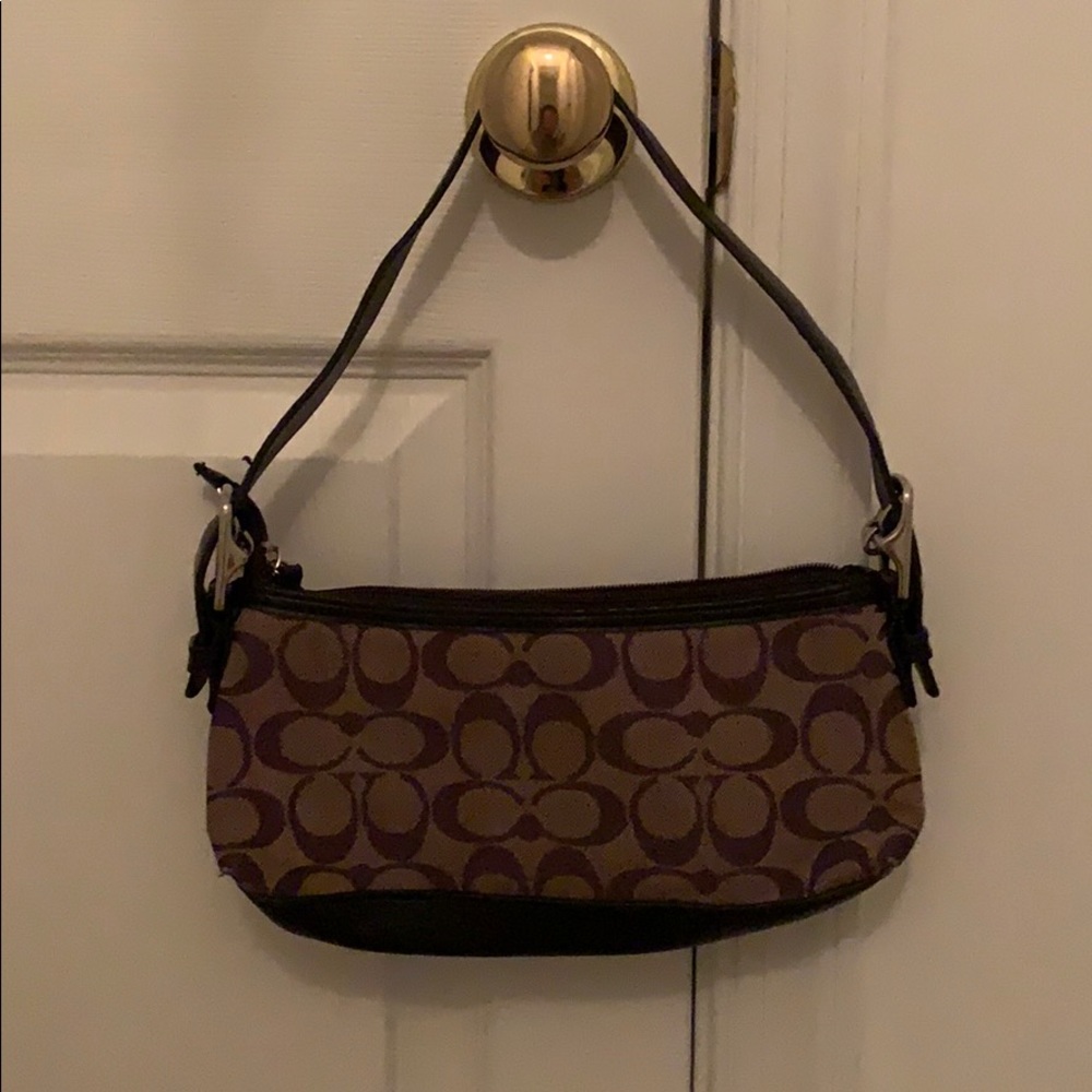 Coach mini bag in signature-jacquard